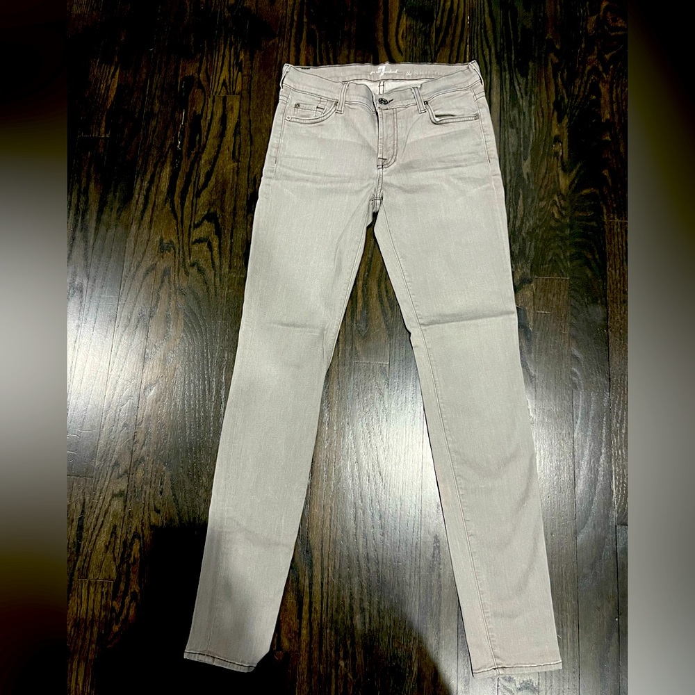 7 Jeans Grey Skinny Jeans